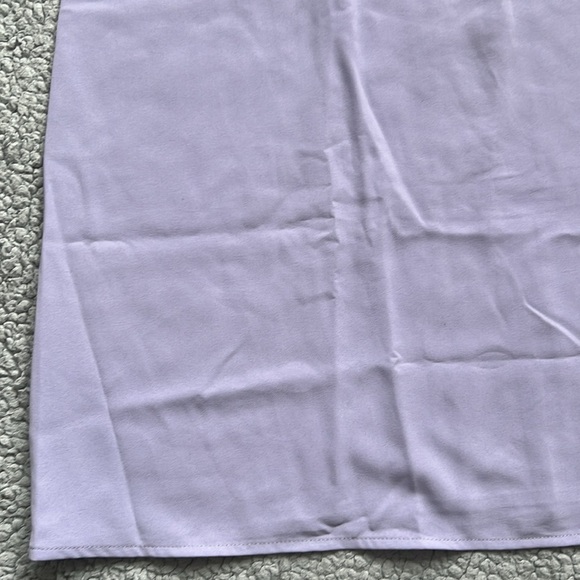 Famulily V Neck Puff Sleeve Solid Loose Fit Casual Summer Flowy Shirt Dress - Picture 7 of 11